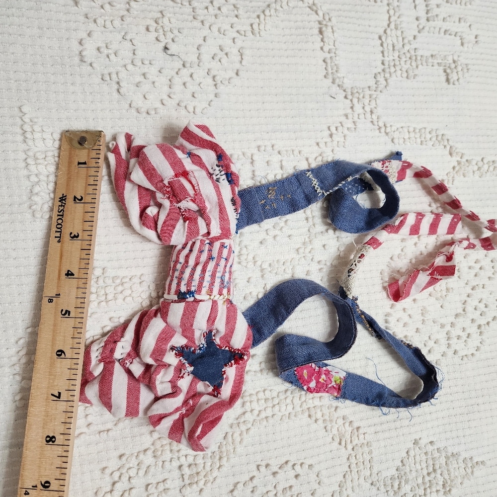 JABOT OOAK CHUNKY PATRIOTIC MOSSIE ANNA ARTISAN DESIGN NWT - Picture 3 of 14